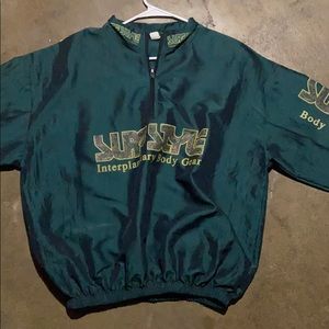 Green oversized pullover windbreaker 90’s